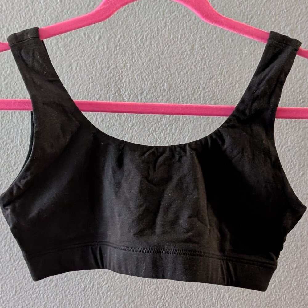 NWOT Quince Black Organic Cotton Tank Bralette (2-pack)